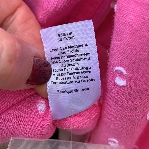 Talbots pink linen popover - Picture 11 of 13